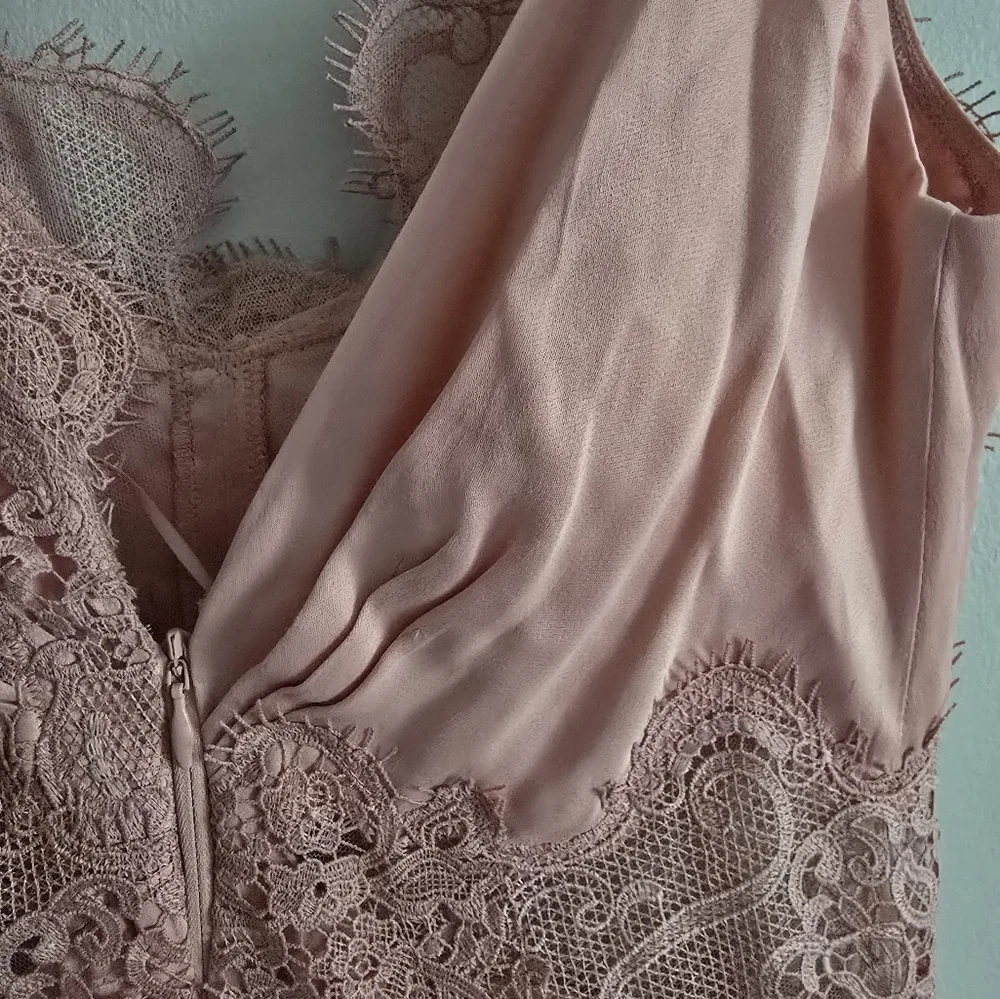 Anthropologie BHLDN Evelyn Lace V-neck High-low Midi Dress Medium - Picture 13 of 16